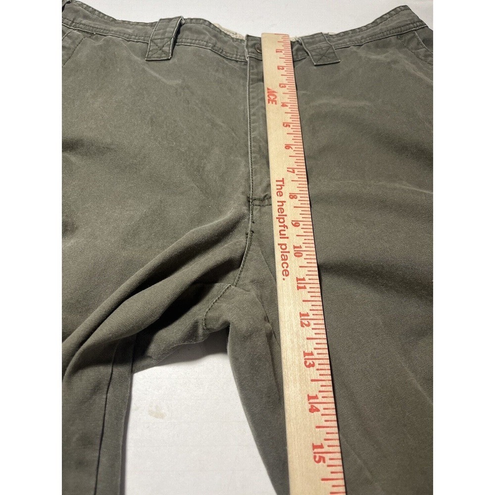 Columbia Cargo Pants Work Sz 32 Zipper Side Pockets Army Green - Picture 9 of 9
